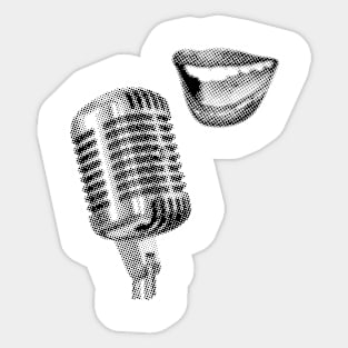 Say Over Microphone Sticker